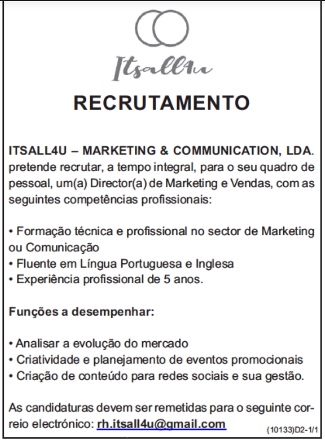 Vaga Para Uma Directora De Marketing E Vendas Empregos Yoyota Angola Vagas De Emprego Em 