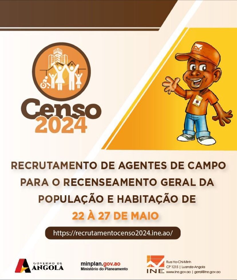 CENSO 2024 RECRUTAMENTO COMEÇA NO DIA 22 DE MAIO Empregos Yoyota