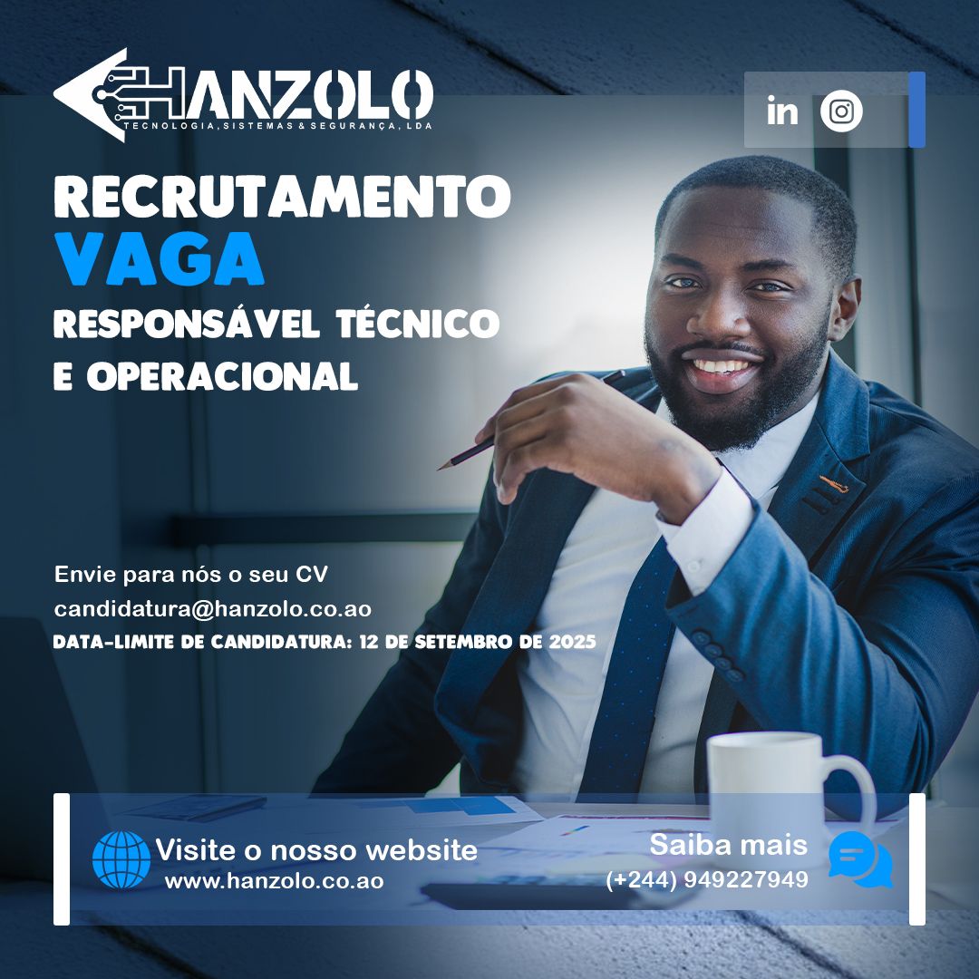 Vaga para Responsável Técnico e Operacional