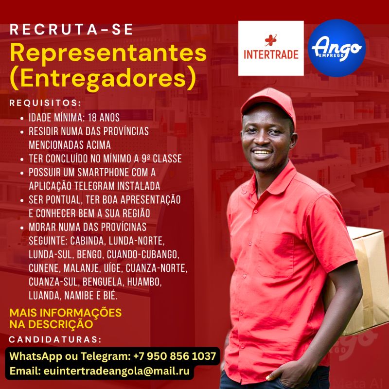 Vaga para 𝗥𝗲𝗽𝗿𝗲𝘀𝗲𝗻𝘁𝗮𝗻𝘁𝗲𝘀 𝗱𝗲 𝗔𝗿𝗺𝗮𝘇𝗲𝗻𝗮𝗺𝗲𝗻𝘁𝗼 𝗲 𝗗𝗶𝘀𝘁𝗿𝗶𝗯𝘂𝗶𝗰̧𝗮̃𝗼