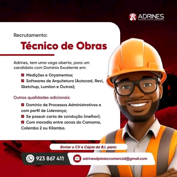 Vaga para Técnico de Obras (m/f)