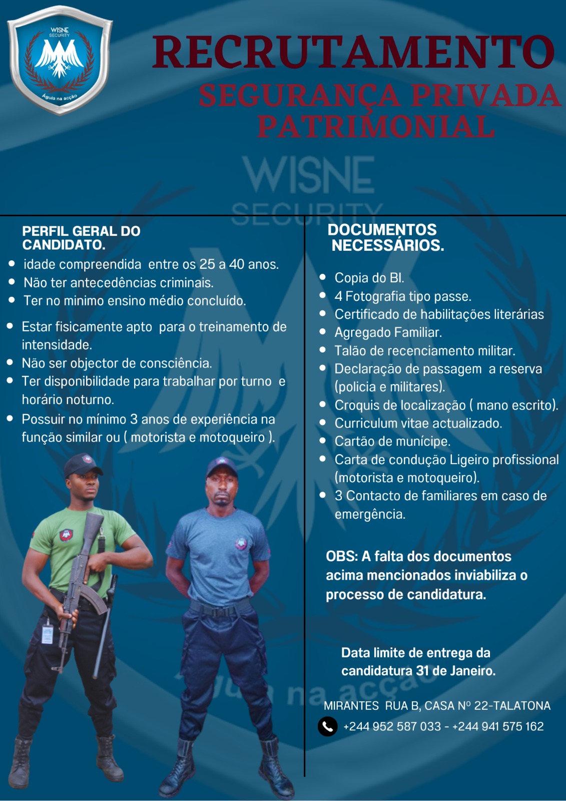 OPORTUNIDADE DE EMPREGO 