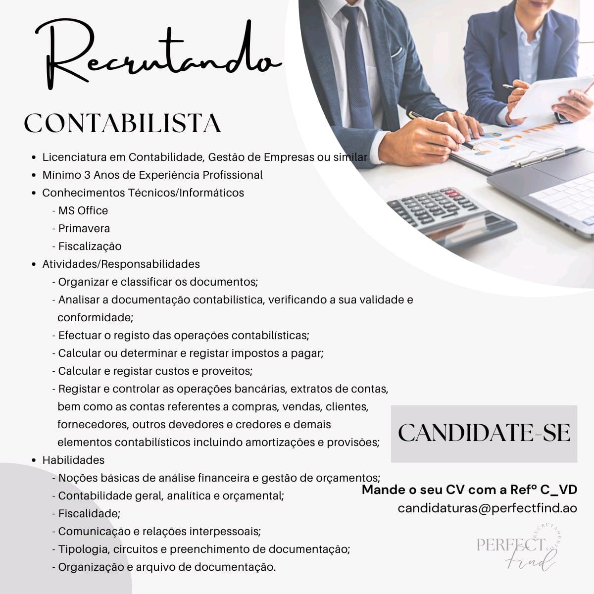 VAGA PARA CONTABILISTA