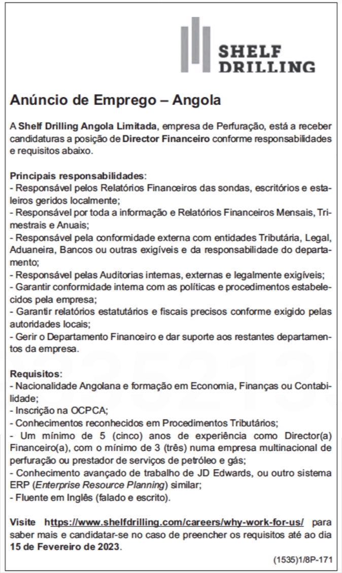Vaga para director financeiro