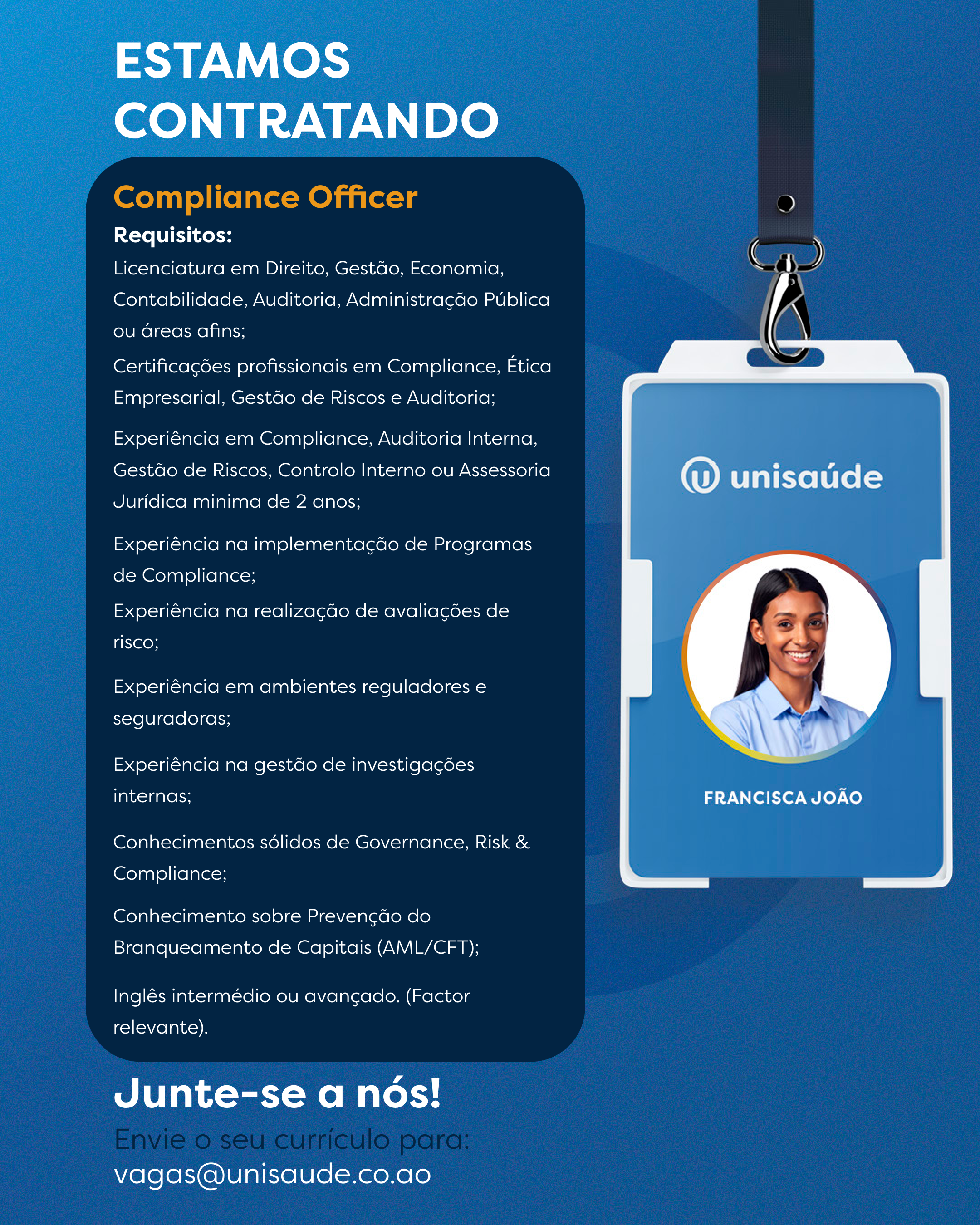 Vaga para Compliance Officer