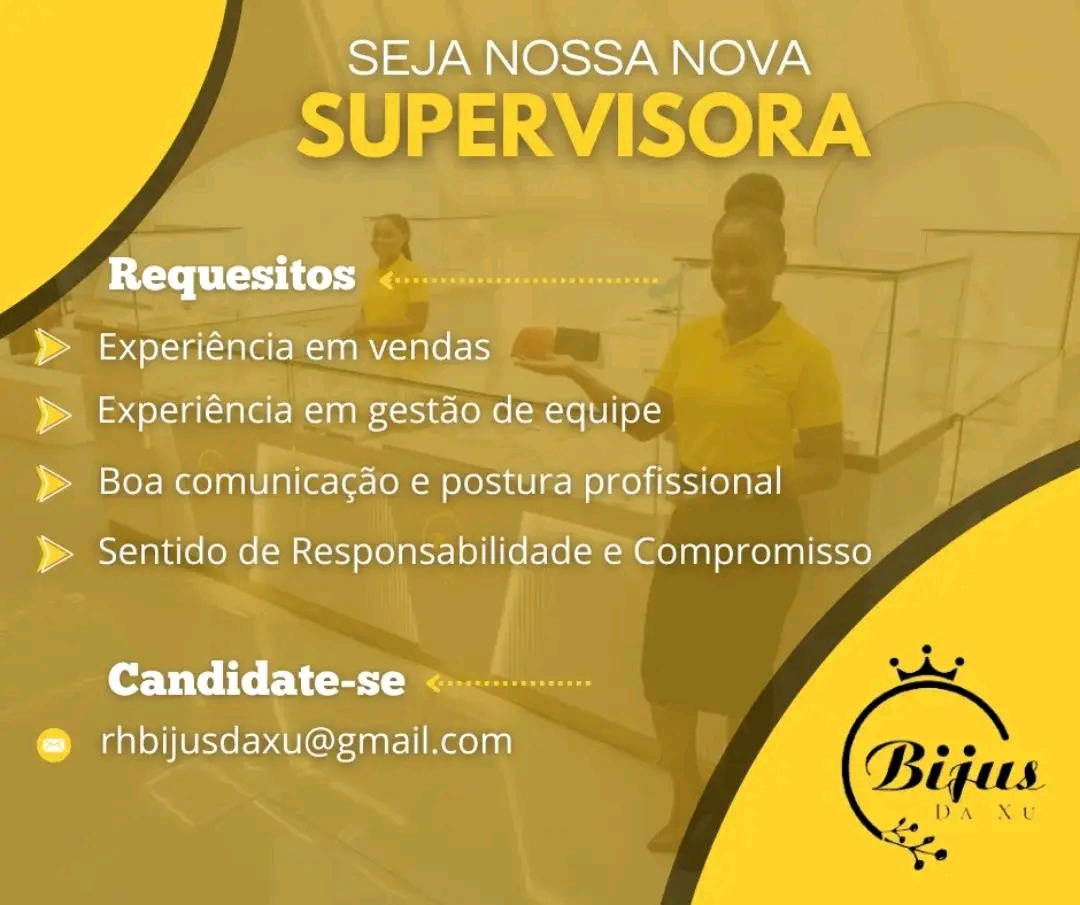 Vaga para Supervisora de Loja