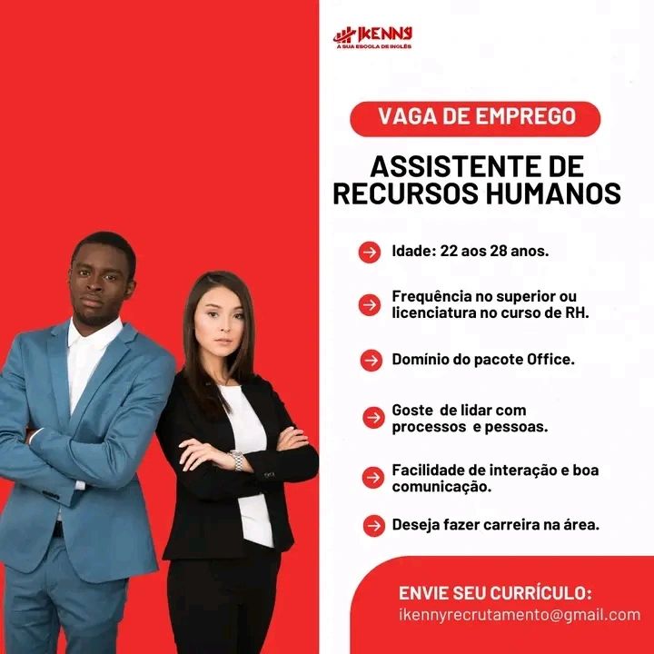 VAGA PARA ASSISTENTE DE RECURSOS HUMANOS