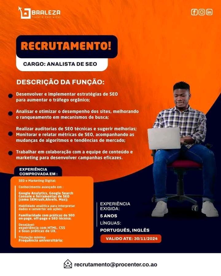 Vaga para Analista de SEO