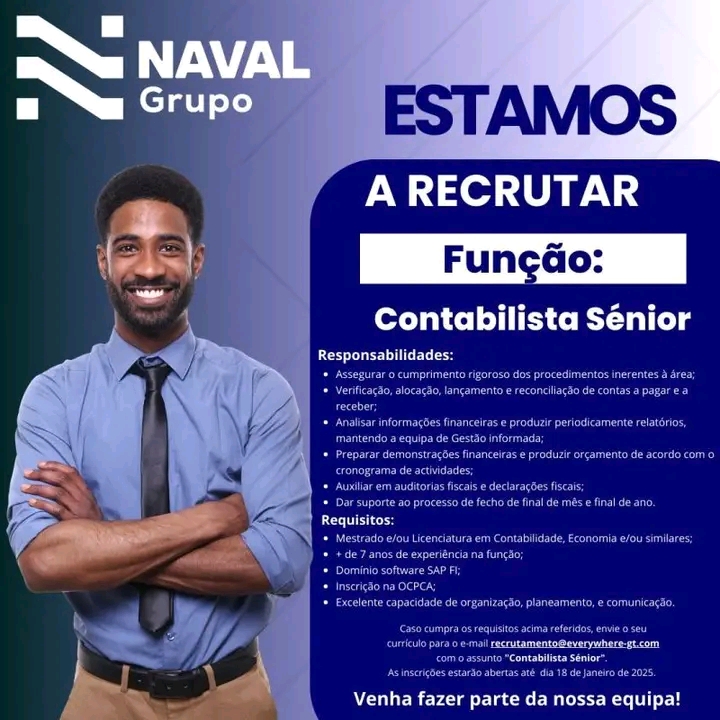 Vaga para Contabilista Sénior