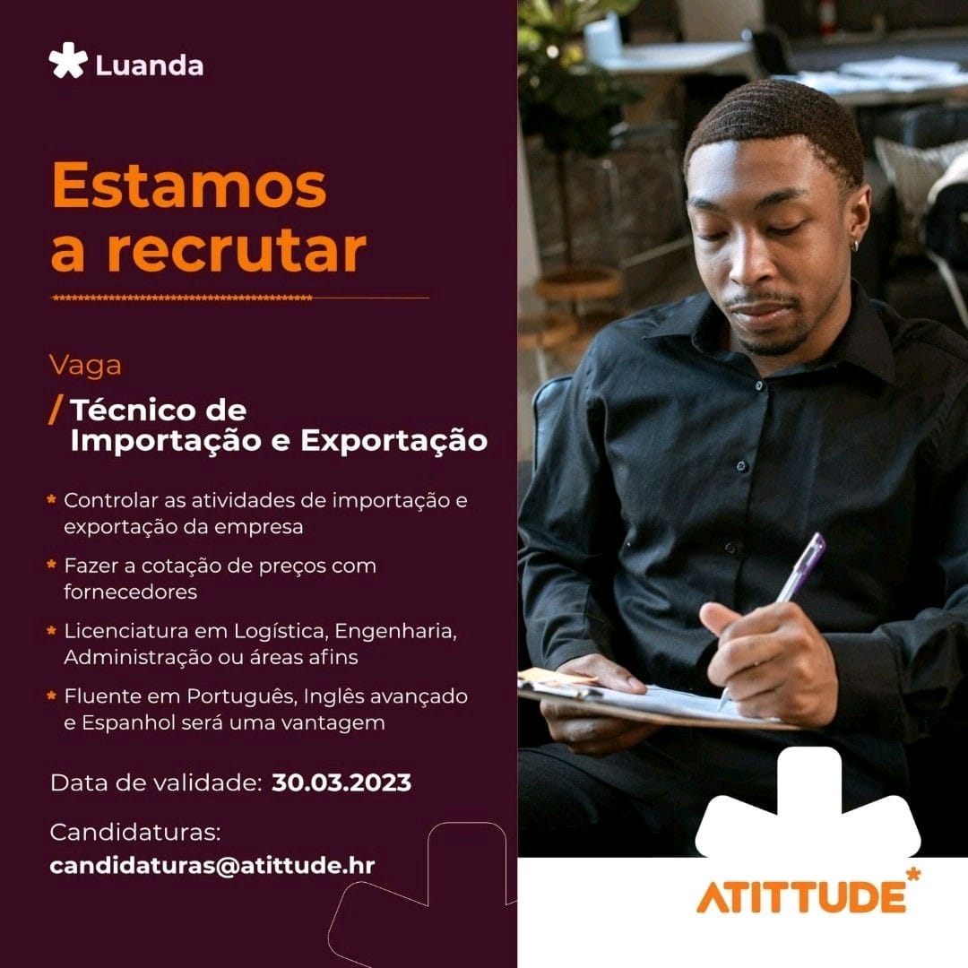 Vaga para Técnico de Importação e Exportação 