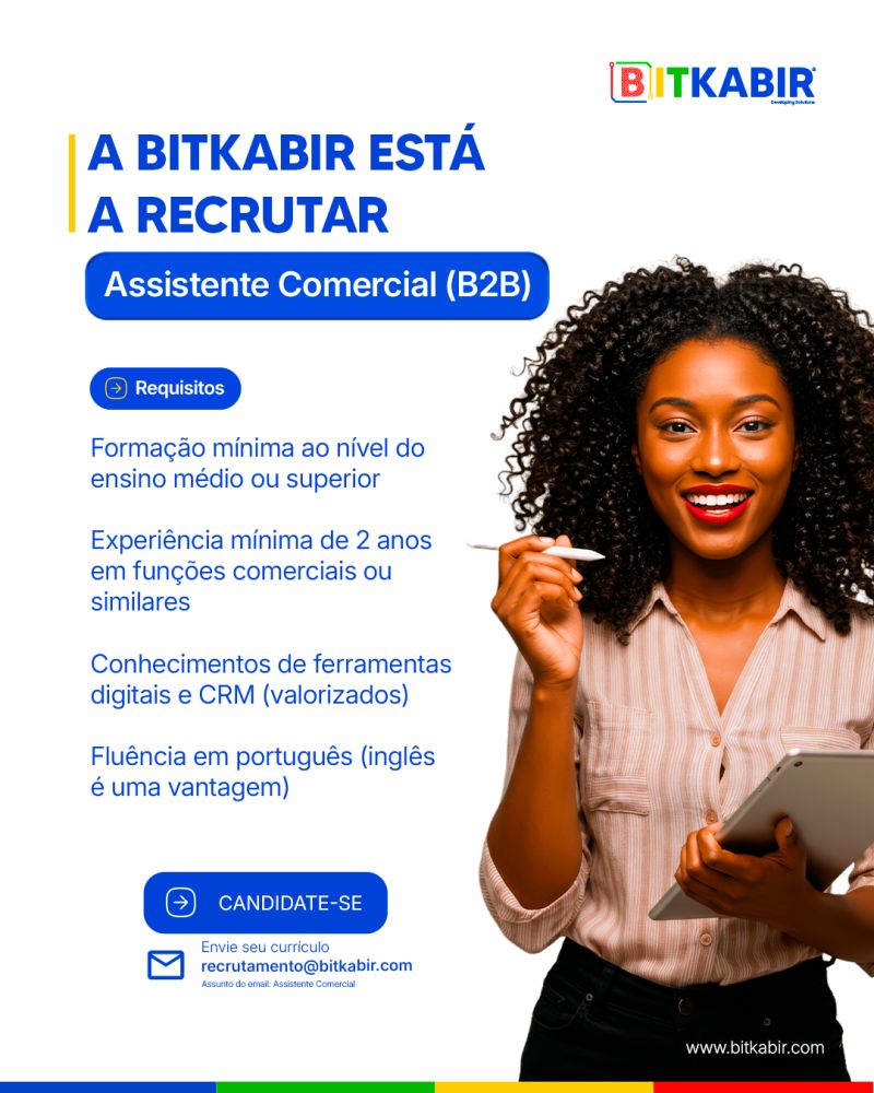 Vaga para Assistente Comercial (B2B)