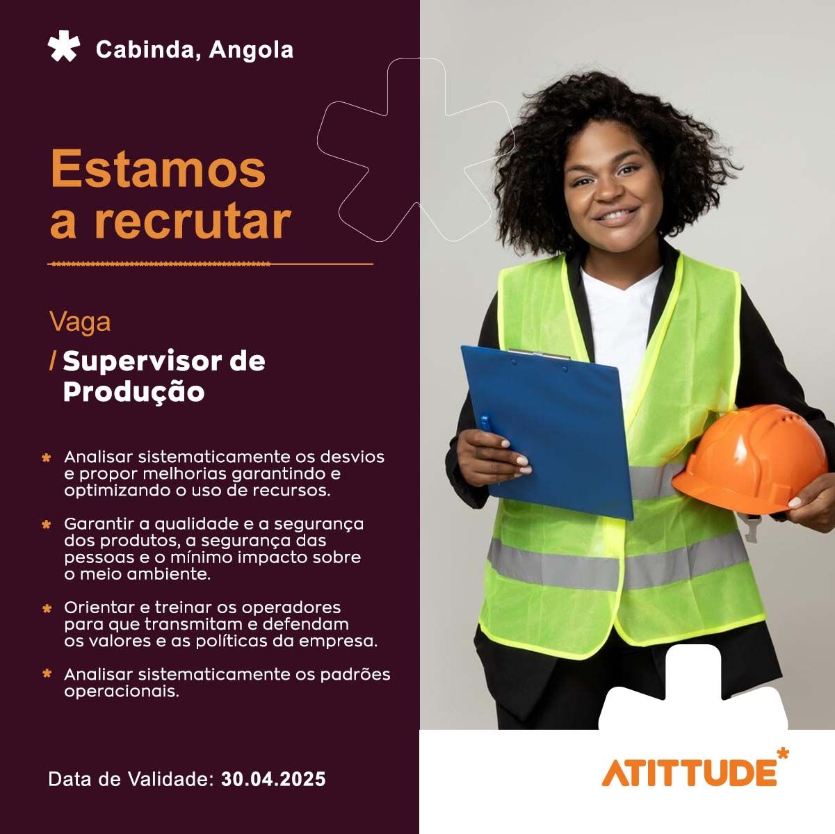 A ATITTUDE está a recrutar um Supervisor de Produção