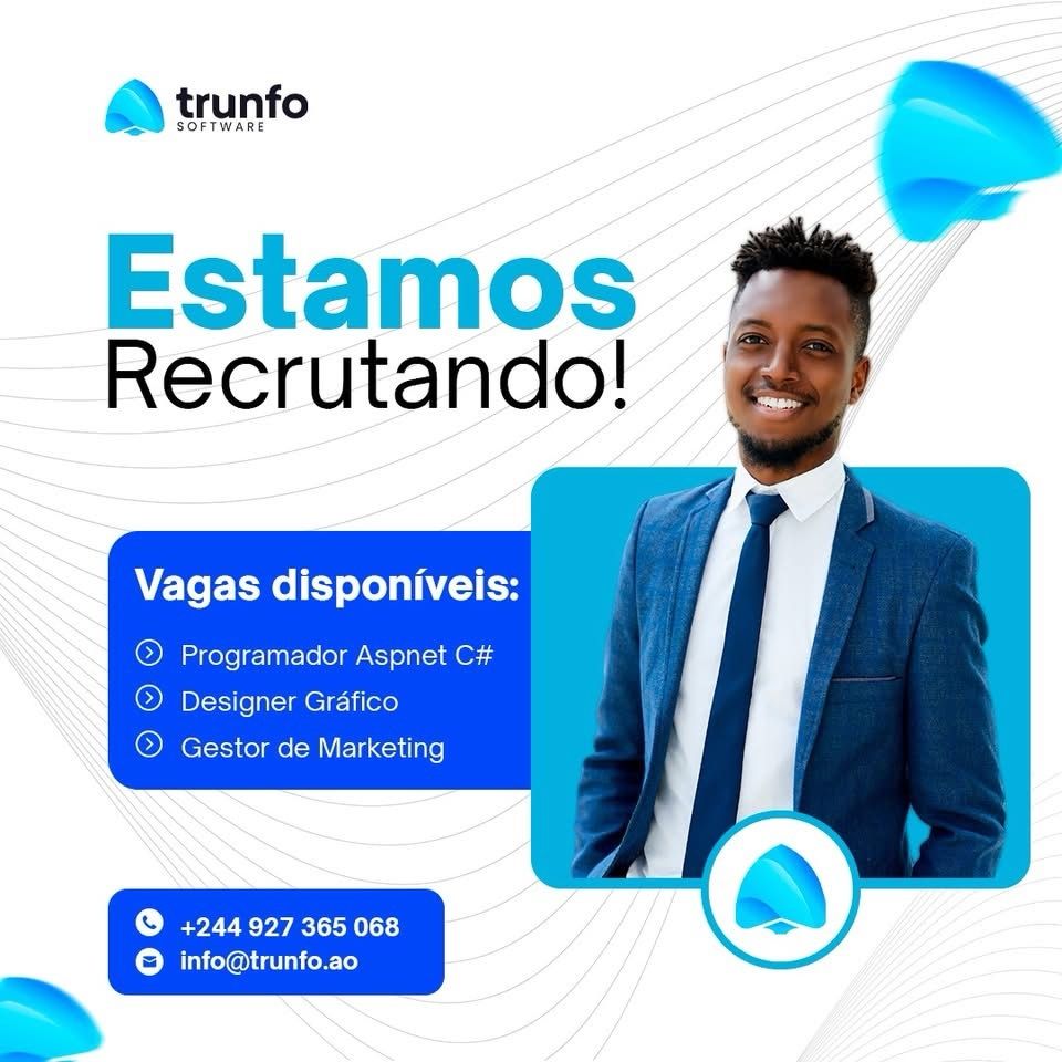 Vagas para Designer Gráfico, Programador ASP.NET C# e Gestor de Marketing 