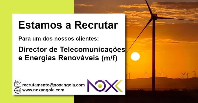 Vaga para um Diretor de Telecomunicações e Energias Renováveis (m/f)