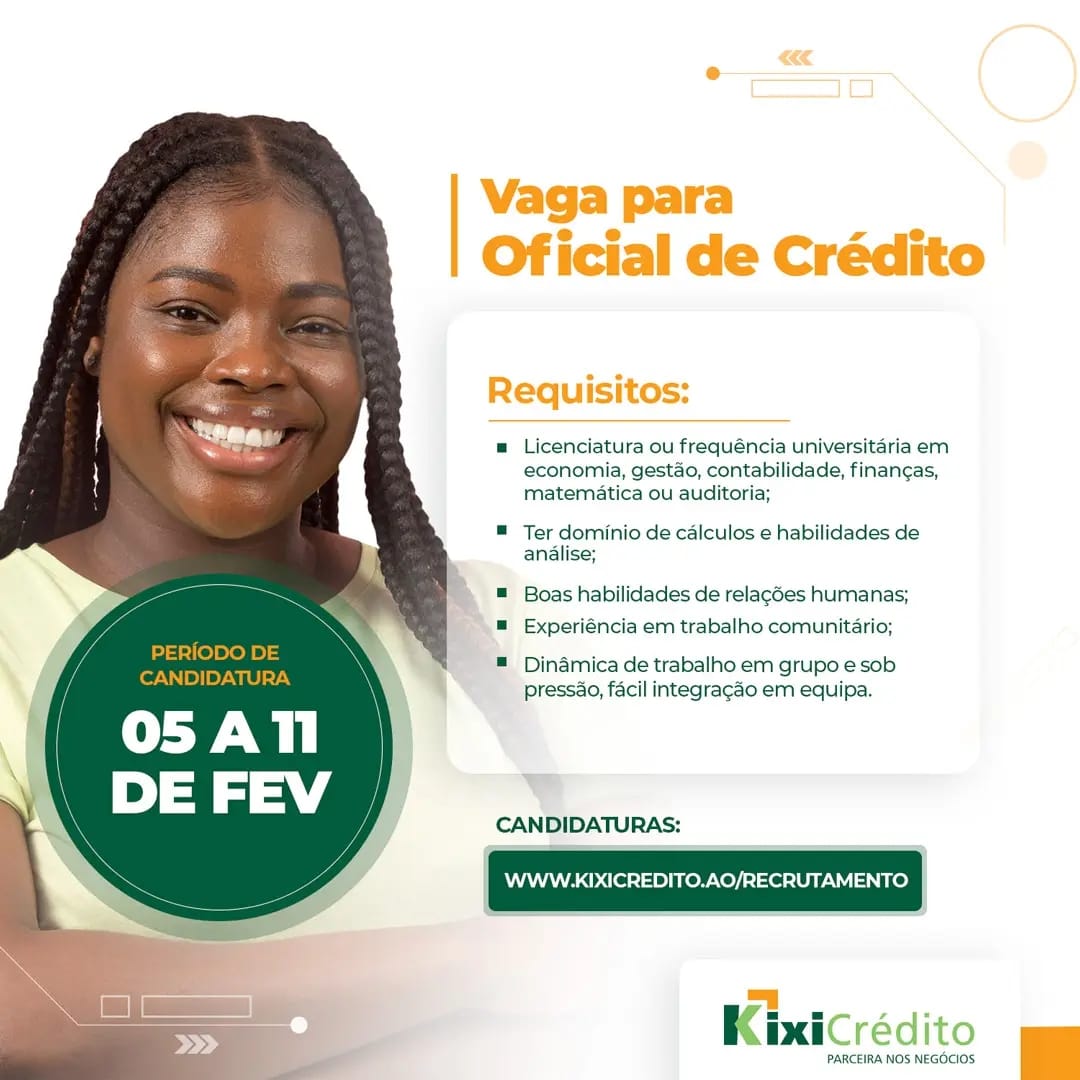 VAGA PARA OFICIAL DE CRÉDITO 