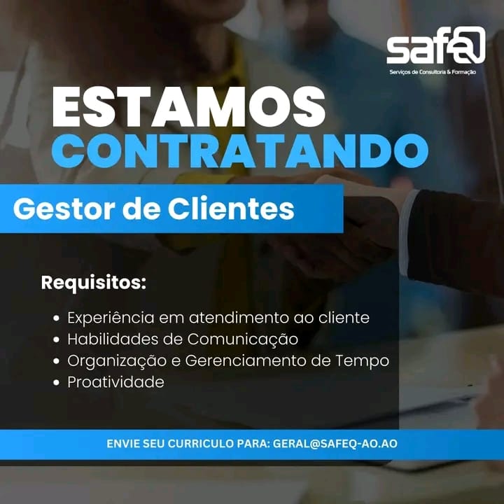 Vaga para Gestor de Clientes 