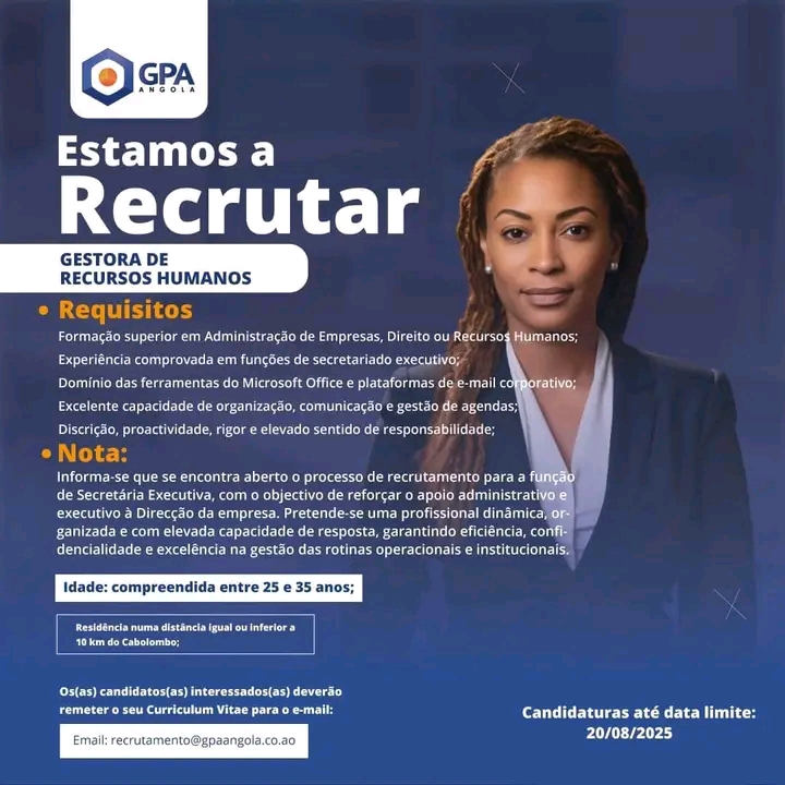 Vaga para Secretária Executiva