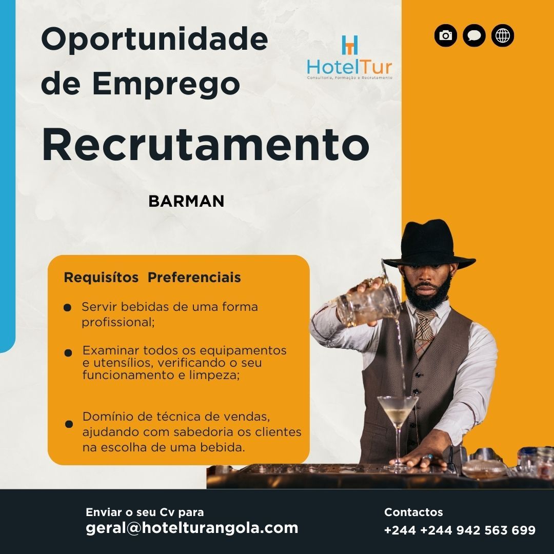 VAGA PARA BARMAN
