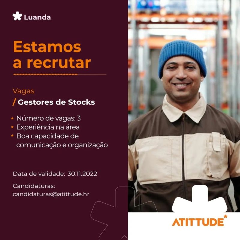 TRÊS (3) VAGAS PARA GESTORES DE STOCK