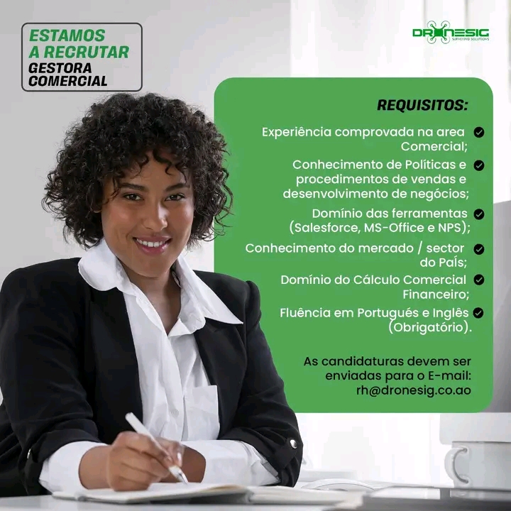 Recrutamento para Gestora Comercial