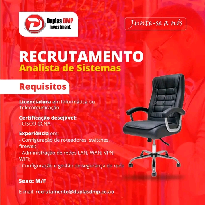 Vaga para Analista de Sistemas