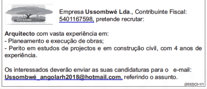 VAGA PARA ARQUITECTO