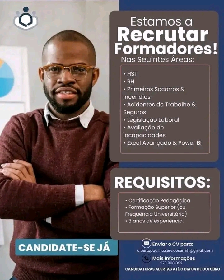 VAGA PARA FORMADORES