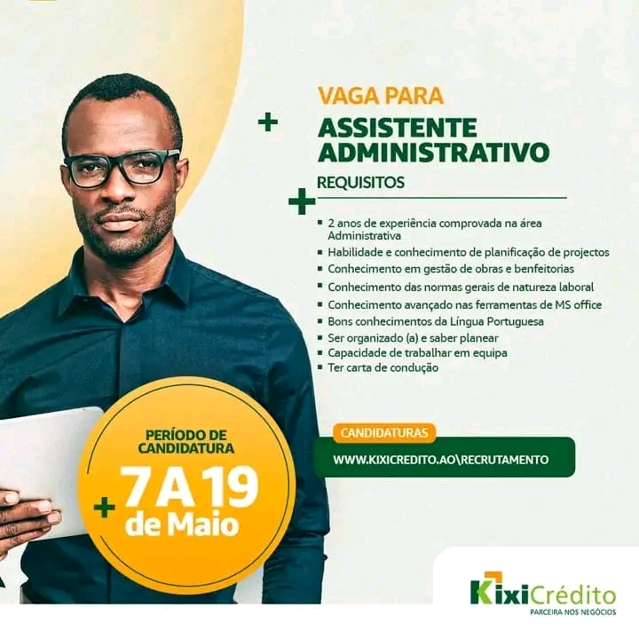 VAGA PARA ASSISTENTE ADMINISTRATIVO