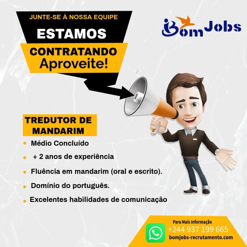 VAGA PARA TRADUTOR DE MANDARIM