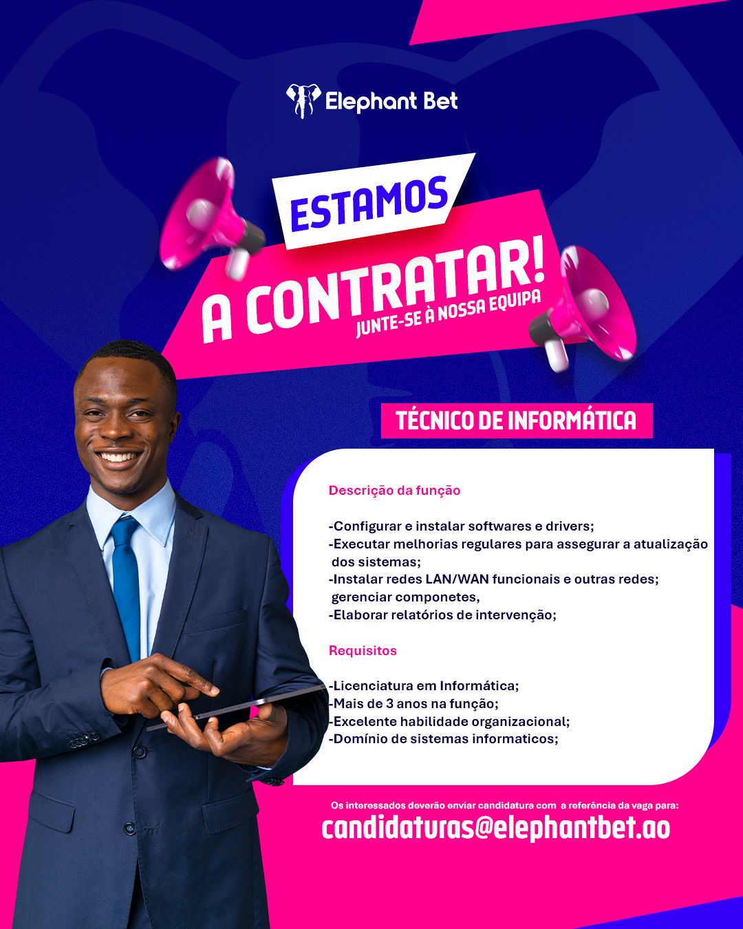Vaga para Técnico de Informática