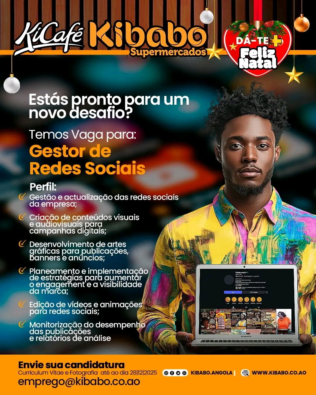 Vaga para Gestor de Redes Sociais