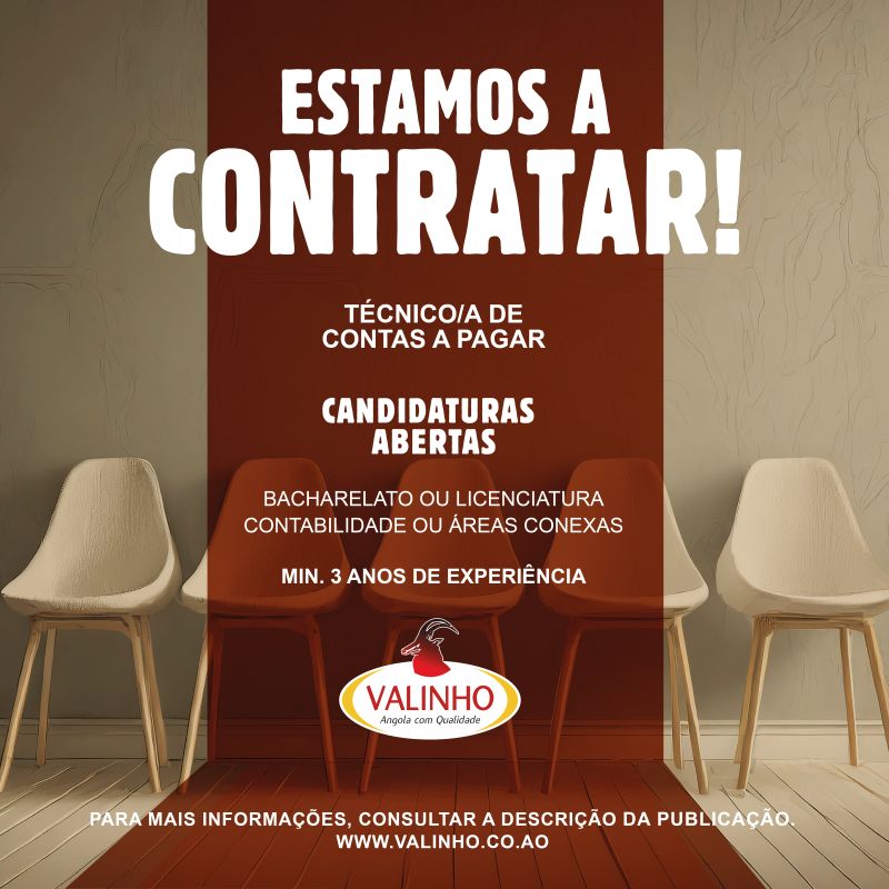 Vaga para Técnico/a de Contas a Pagar