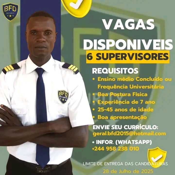 Oportunidade para Supervisores (06 Vagas)