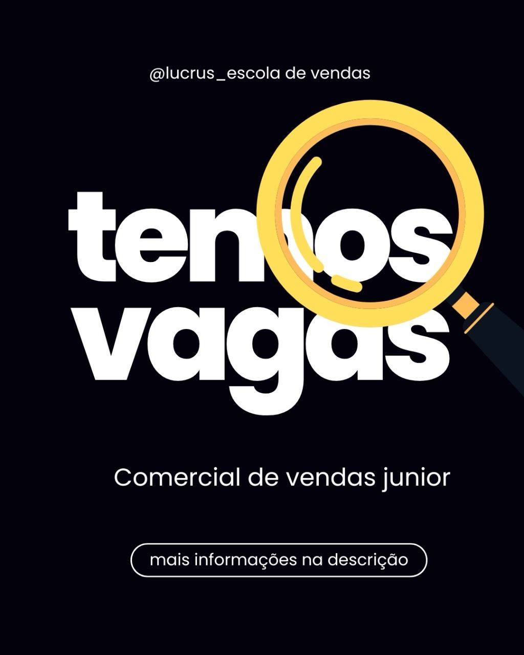 Recrutamento para Comercial Júnior 