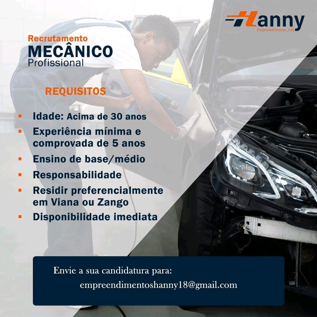 OPORTUNIDADE PARA MECÂNICO 