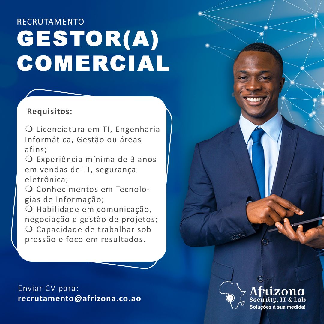 Vaga para Gestor(a) Comercial