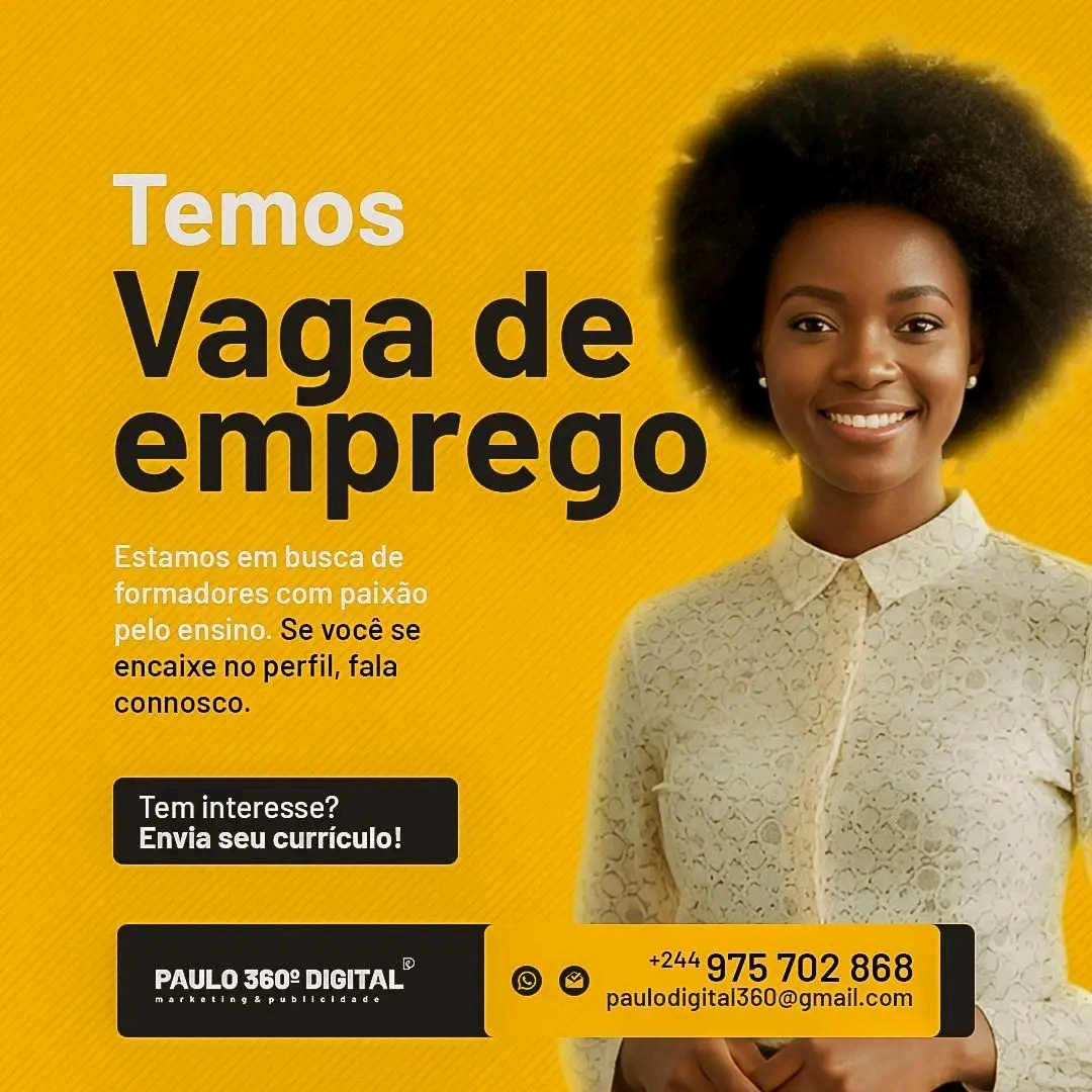 Vaga para 𝗙𝗼𝗿𝗺𝗮𝗱𝗼𝗿𝗲𝘀