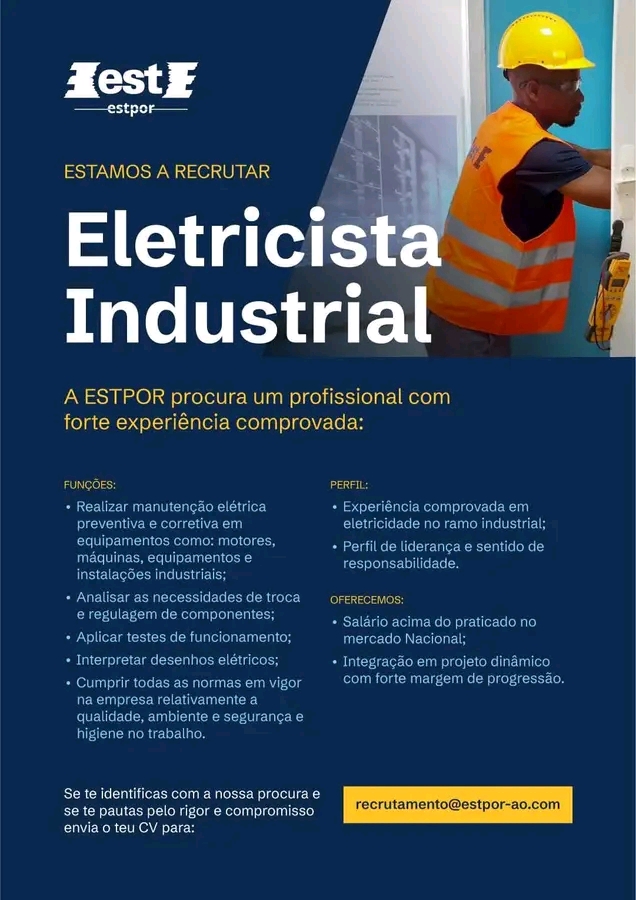 Vaga para Eletricista Industrial
