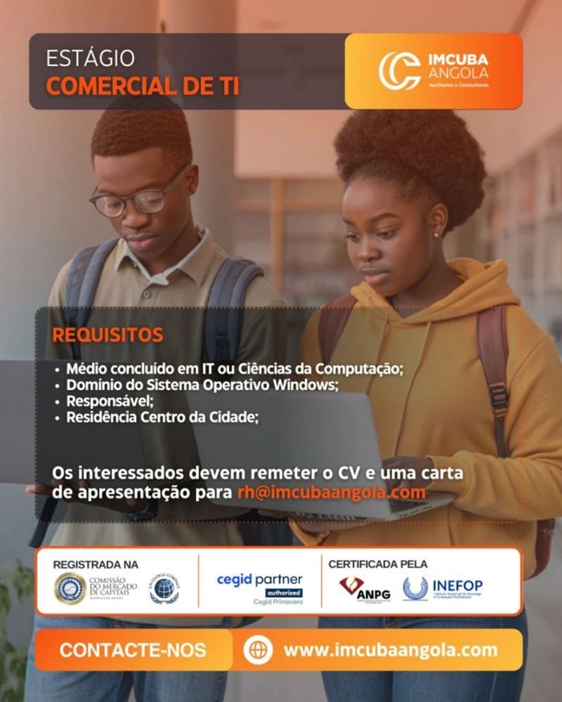 Vaga de Estágio Comercial de TI