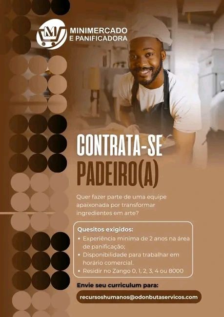 Oportunidade de Emprego para Padeiro(a) 