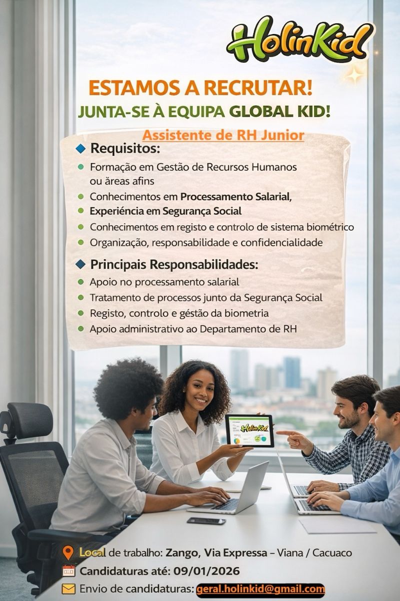 Oportunidade: Assistente de Recursos Humanos