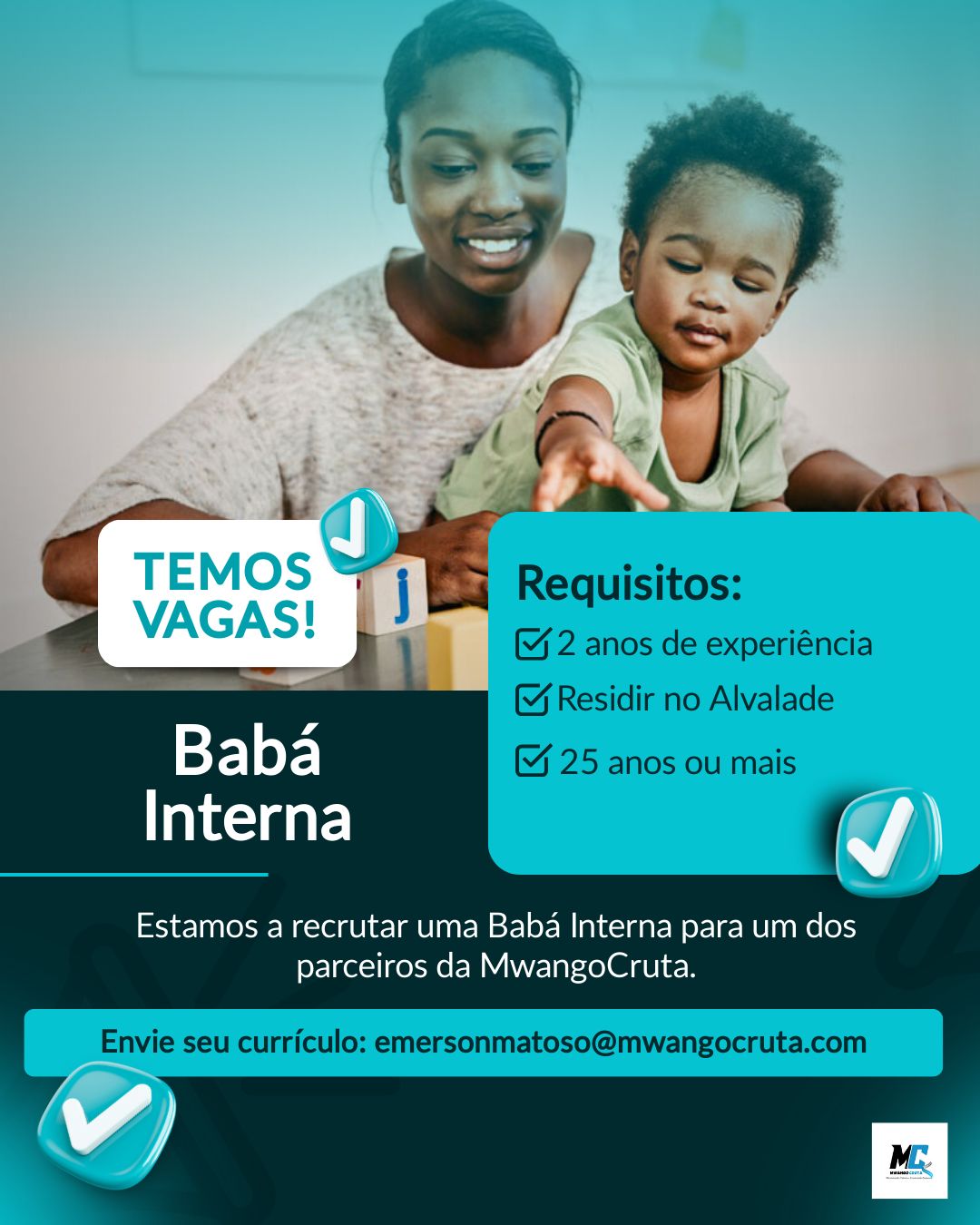 Vaga para Babá Interna