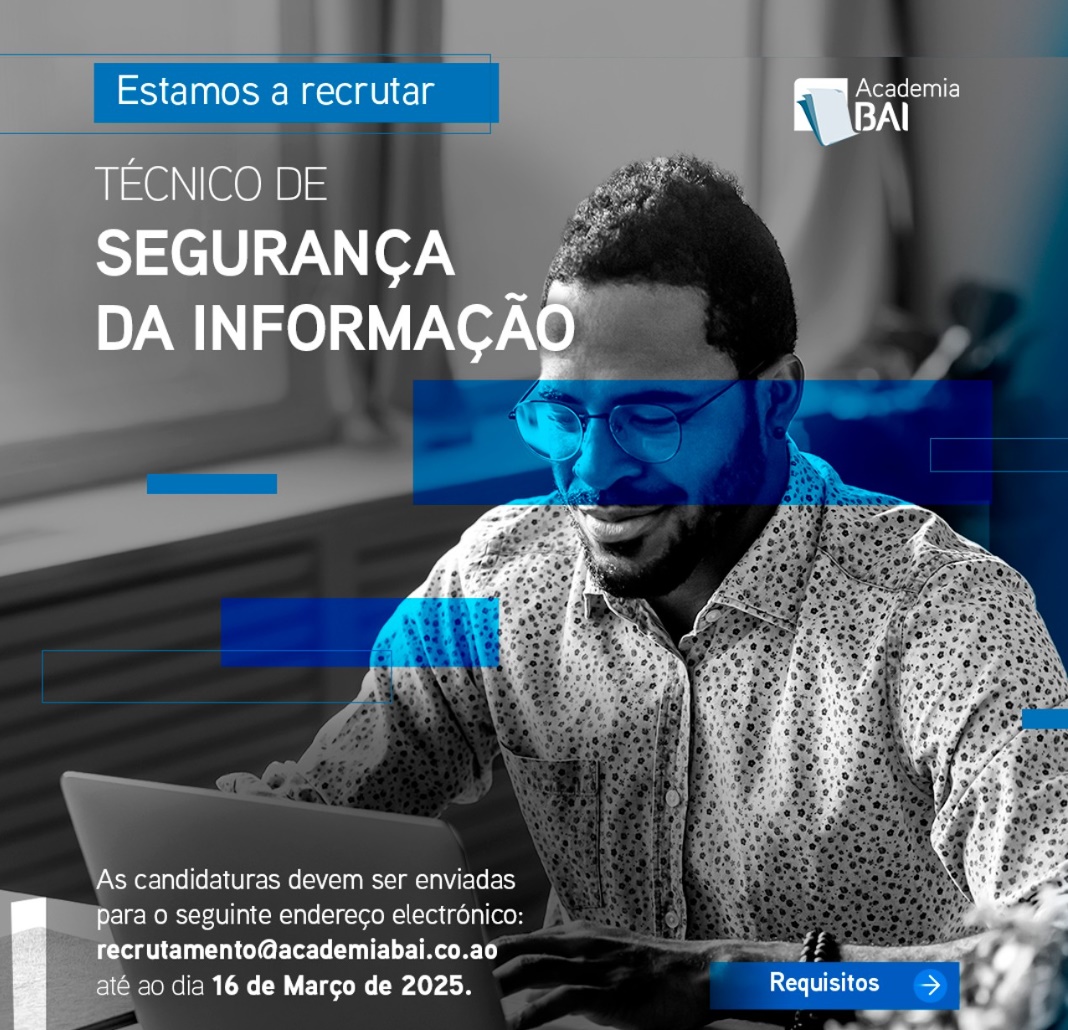 VAGA PARA TÉCNICO DE SEGURANÇA DA INFORMAÇÃO 