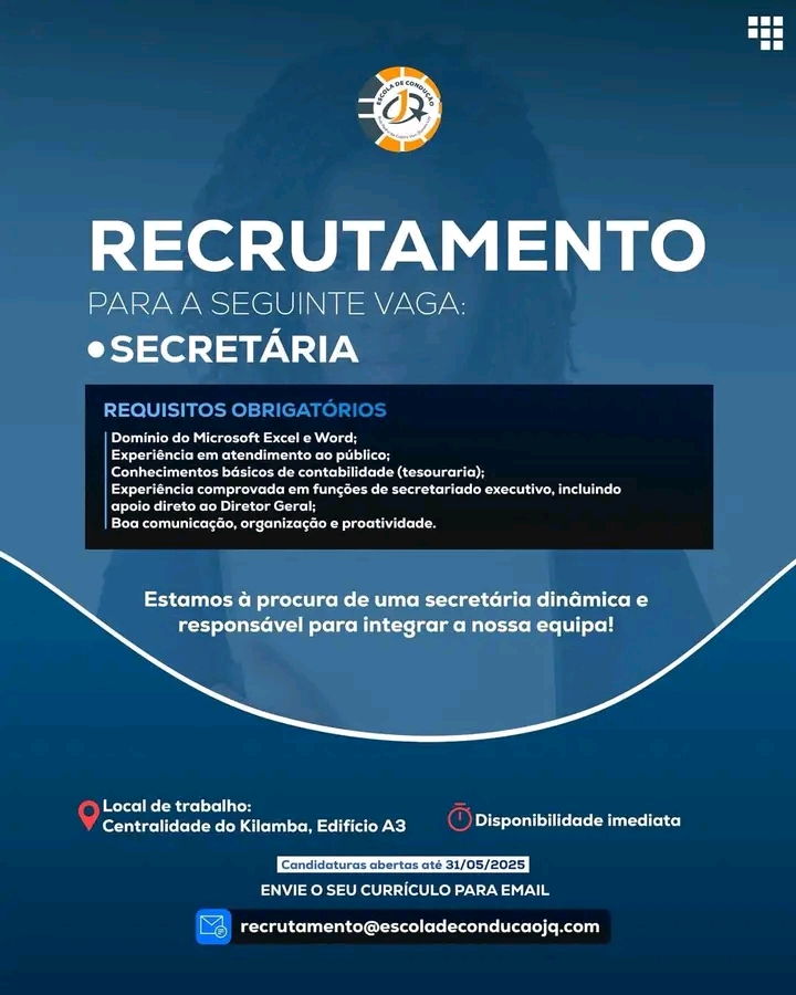 VAGA PARA SECRETÁRIA