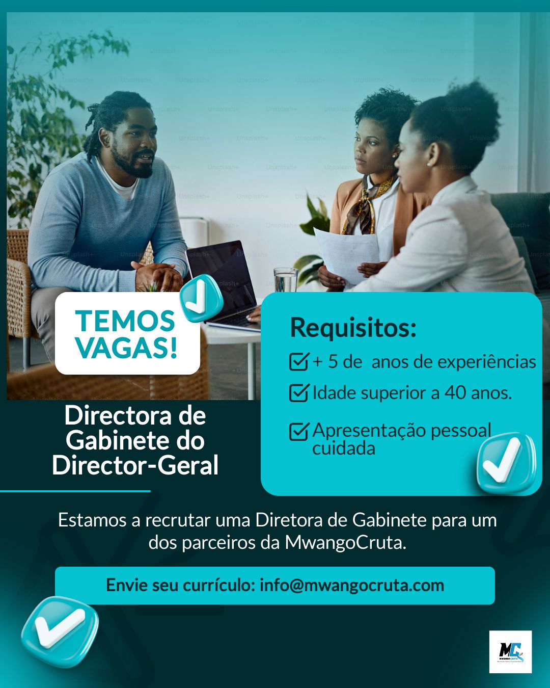 Vaga para Directora de Gabinete do Director-Geral