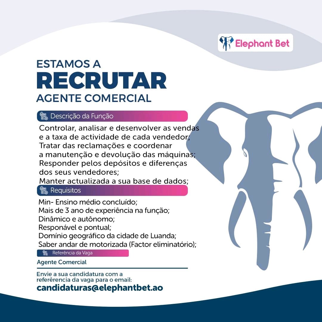 VAGA PARA AGENTE COMERCIAL 