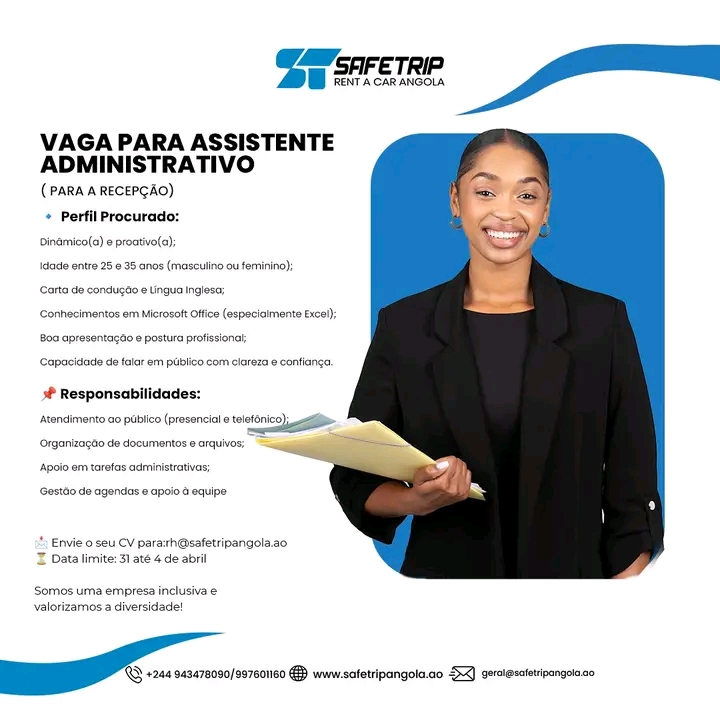 ASSISTENTE ADMINISTRATIVO (RECEPÇÃO)