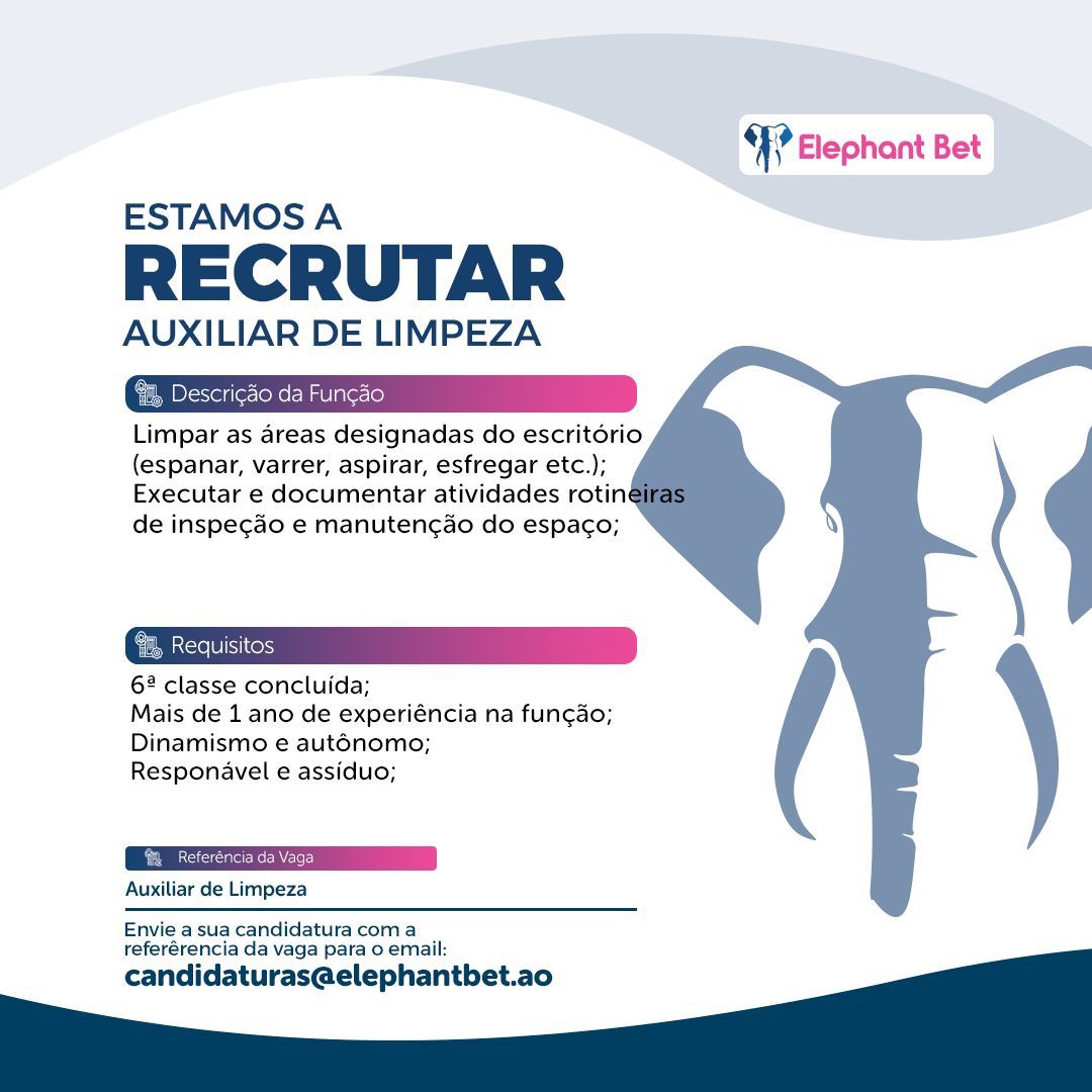 Vaga para Auxiliar de Limpeza