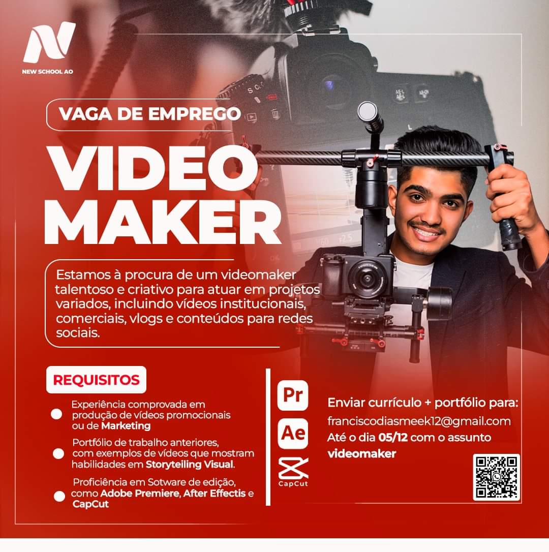 VAGA PARA VIDEOMAKER