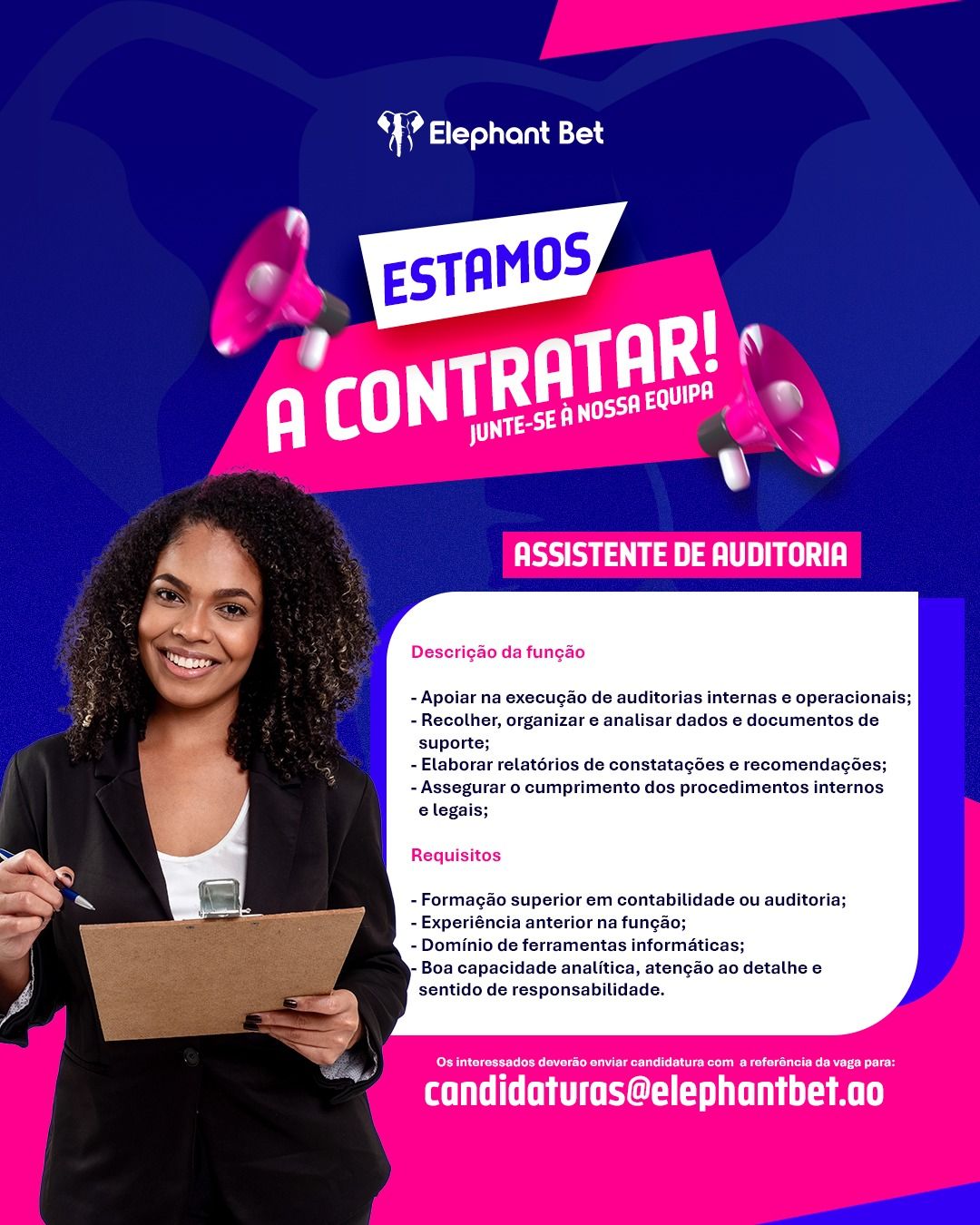 Vaga para Assistente de Auditoria